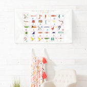 象形文字アルファベット 横断幕 (インサイチュ)