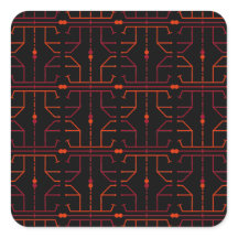 象形文字抽象芸術パターンステッカー