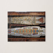 象形文字(pで覆われるエジプトの石棺 ジグソーパズル (横)