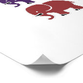 象形模様カラフル ポスター (角)