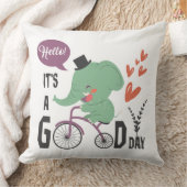 象後を追飾り枕 クッション (ブランケット)