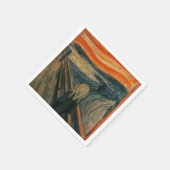 象徴主義の画家エドバード・ムンクの悲鳴 スタンダードカクテルナプキン (角)