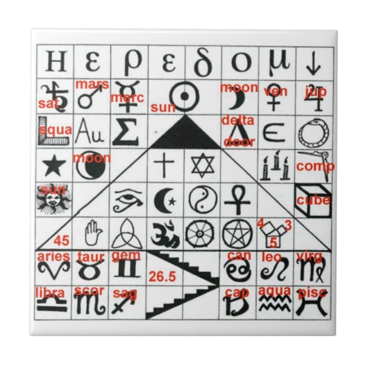 象徴学-古代ミステリー タイル (正面)