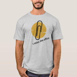 象徴的なクリップと夕焼け オフィスワーカー Tシャツ