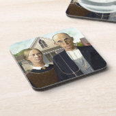 象徴的なグラントウッドアメリカンゴシック コースター (左側)