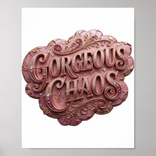 象徴的なゴールドGORGEOUS CHAOS v2 ポスター (正面)