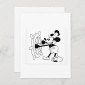 象徴的なスティームボートウィリーデザインおもしろい付きフラットカード シーズンカード (正面/裏面)