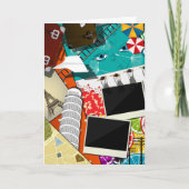 象徴的なランドマークとバケーションのトラベルコラージュ カード (正面)