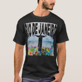 象徴的なリオ - 都市景観とカーニバルのアート Tシャツ (正面)