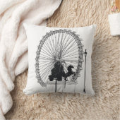 象徴的なロンドンのアトラクションペンとインクスケッチ クッション (ブランケット)