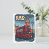 象徴的なロンドン:ヴィンテージ旅行 ポストカード (スタンド正面)