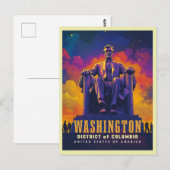 象徴的なワシントンD.C. - リンカーン記念館 ポストカード (正面/裏面)