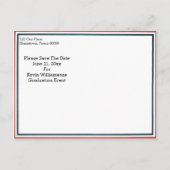 象徴的なヴィンテージの叔父サムが卒業日を救う 案内ポストカード (裏面)