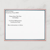 象徴的なヴィンテージアンクルサム卒業日を保存 案内ポストカード (裏面)