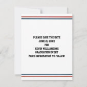 象徴的なヴィンテージアンクルサム卒業日を保存 案内状 (裏面)