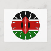 象徴的な地域ケニア共和国国旗のアインスパイアートラクト ポストカード (正面)