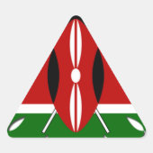 象徴的な地域ケニア共和国国旗のアインスパイアートラクト 三角形シール (正面)