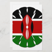 象徴的な地域ケニア共和国国旗のアインスパイアートラクト 便箋 (正面/裏面)