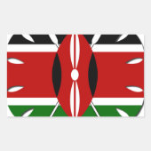 象徴的な地域ケニア共和国国旗のアインスパイアートラクト 長方形シール (正面)