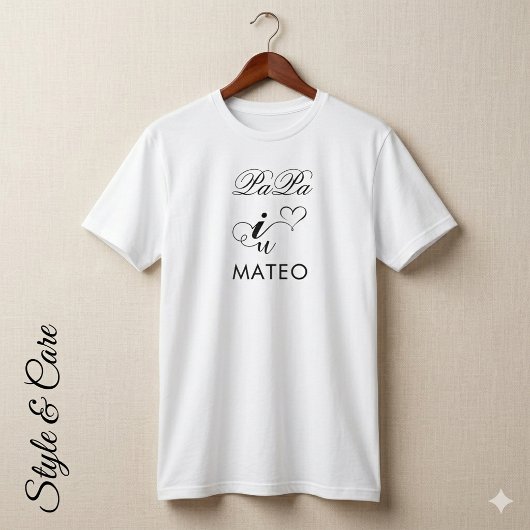 象徴的な愛のメッセージ パパへ Tシャツ ギフト デザイン