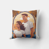 象徴的な映画モーメントTシャツ – 白黒Outli クッション (裏面)