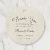 象徴的な最初の聖餐式アイコン フェイバータグ (裏面)