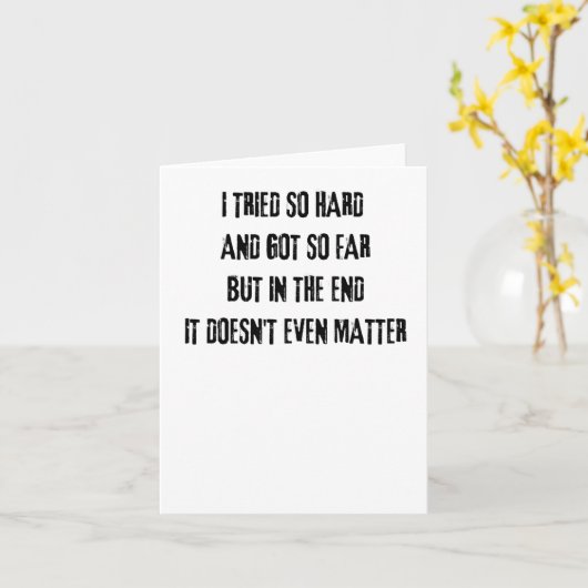 象徴的な歌詞を持つリンキンパーク私は試してみたように懸命と カード (黄色い花)