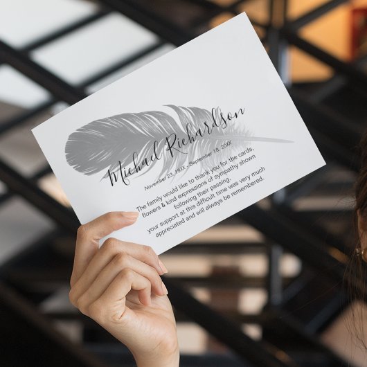 象徴的な羽根記念サンキューカード サンキューカード