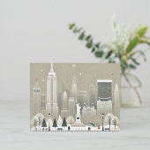 象徴的な自由の女神 & ニューヨークシティのスカイライン ホリデー (立ち正面)