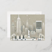 象徴的な自由の女神 & ニューヨークシティのスカイライン ホリデー (正面/裏面)