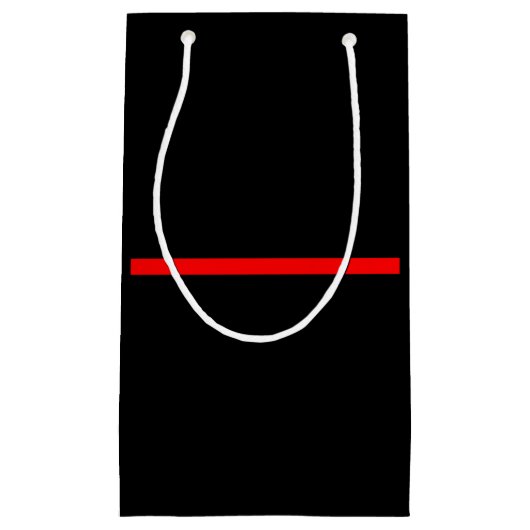 象徴的な薄い赤い線の概念 スモールペーパーバッグ (正面)