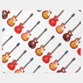 象徴的な電気ギター フリースブランケット (正面(横))