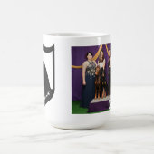 象徴的なDobermansロゴシール コーヒーマグカップ (中央)