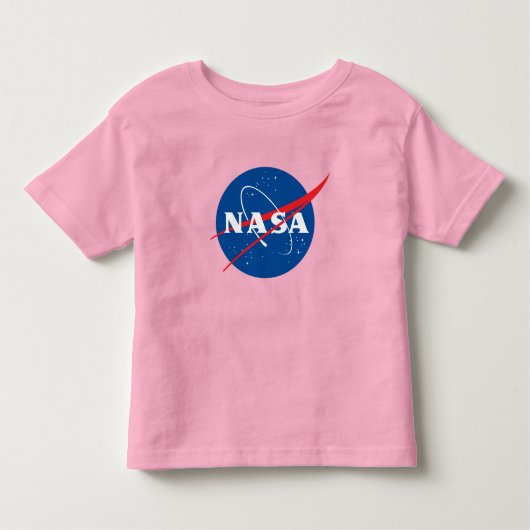 象徴的なNASAの幼児Tシャツ（天空ピンク） トドラーTシャツ (正面)