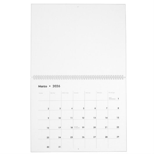 象徴的なNASAカレンダースペインの（スペイン） カレンダー (3月 2026)