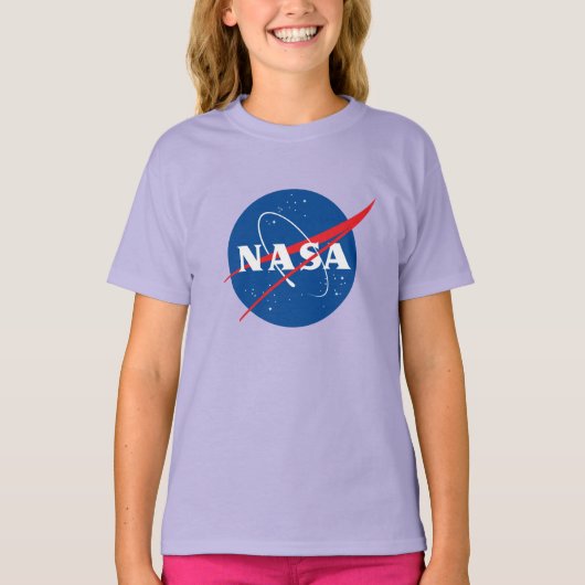 象徴的なNASAガールズコットンTシャツ(Nova Violet) Tシャツ (正面)