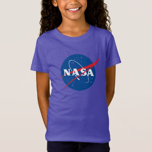 象徴的なNASAガールズプレミアム星雲パープルTシャツ Tシャツ (正面)
