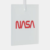 象徴的なNASAサーカロケットホワイトガラスホリデー ガラスオーナメント (正面右)