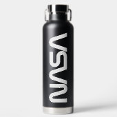 象徴的なNASAサーカ日食ブラック絶縁 ウォーターボトル (正面)