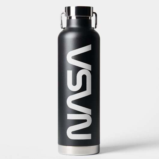 象徴的なNASAサーカ日食ブラック絶縁 ウォーターボトル (正面)