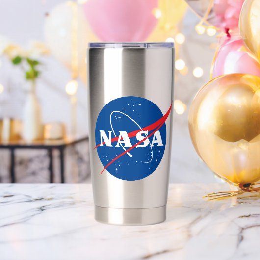 象徴的なNASAタンブラー水ボトル（水銀グレー） 保温保冷タンブラー (バチェラーパーティー (回転後))