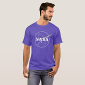 象徴的なNASAワンカラー星雲パープル Tシャツ (正面フル)