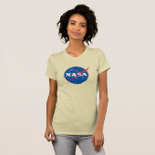 象徴的なNASA女性のスリムTシャツ（冥王星クリーム） Tシャツ (正面フル)