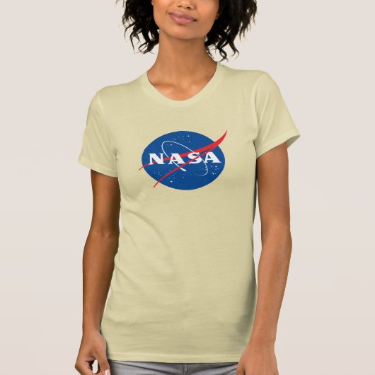 象徴的なNASA女性のスリムTシャツ（冥王星クリーム） Tシャツ (正面)