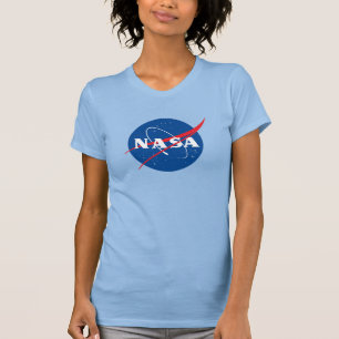 象徴的なNASA女性用スリムTシャツ(青) Tシャツ