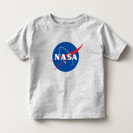 象徴的なNASA幼児Tシャツ（マーキュリーグレー） トドラーTシャツ (正面)
