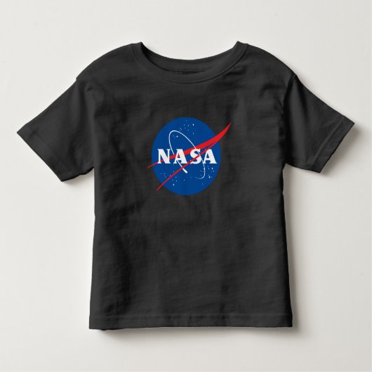 象徴的なNASA幼児Tシャツ(Eclipse Black) トドラーTシャツ (正面)