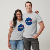 象徴的なNASA重い綿Tシャツ（ムーングレー） Tシャツ (ユニセックス)