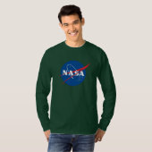 象徴的なNASA長袖Tシャツ（オーロラグリーン） Tシャツ (正面フル)