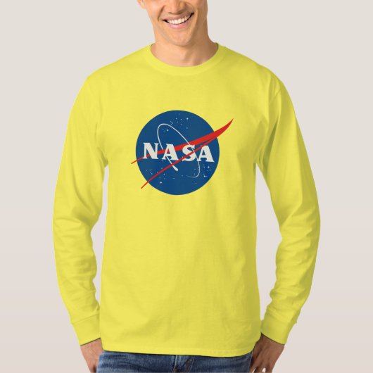 象徴的なNASA長袖Tシャツ（サンイエロー） Tシャツ (正面)